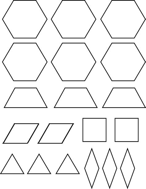 Printable Blank Pattern Block Templates